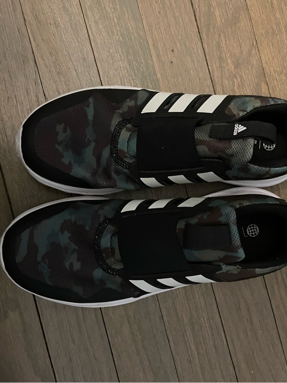 Adidas Camouflage Slip-On Sneakers - Green/Black